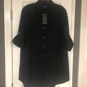 Lafayette 148  black shirt dress NEW WITH TAGS